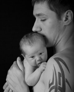 New dad and baby